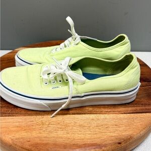 Vans Neon Green Canvas Shoes Sz 8